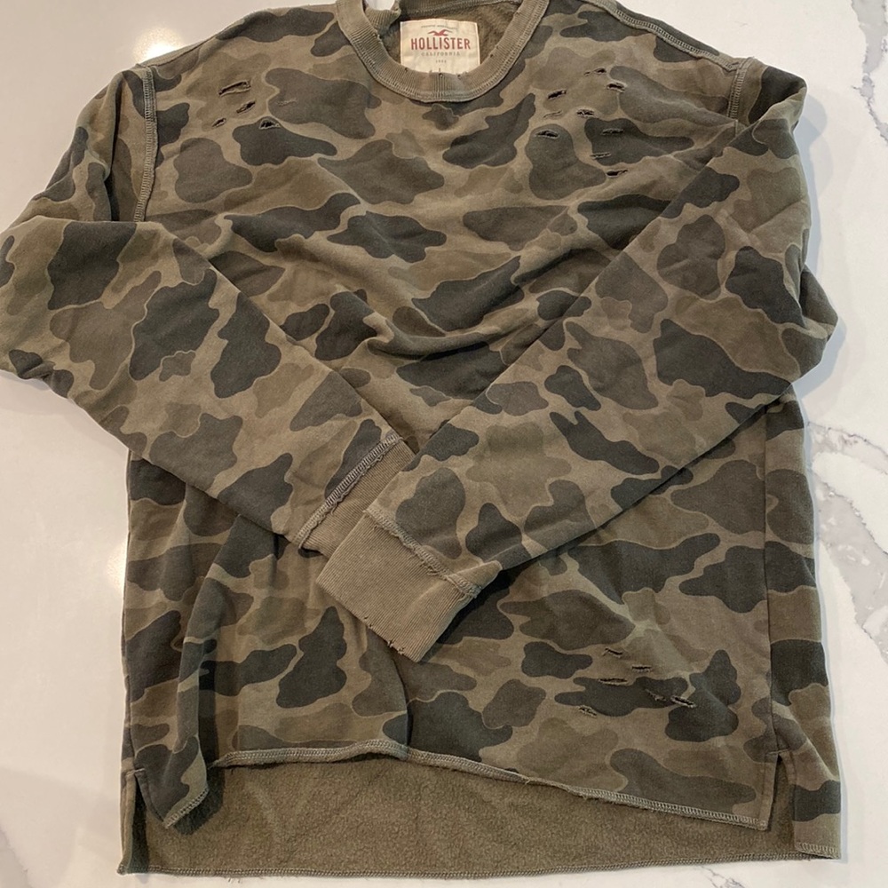 Distressed Camouflage Light Sweatshirt